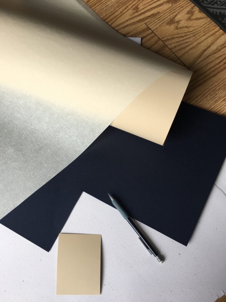Hand made Christmas cards color palette